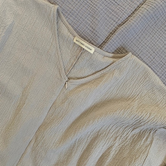 April Meets October cream beige Snuggle zip up boiler suit jumpsuit - One Size - Picture 3 of 4